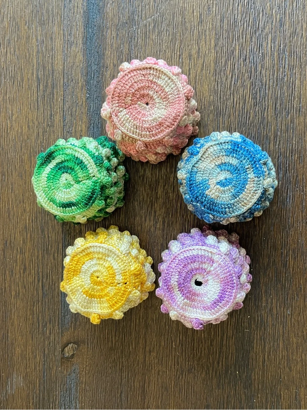Hobnail Crocheted Mini Decorative Holders 2-1/4”
